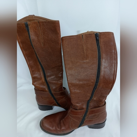 BOC Winter Fall Y2K Brown Faux Leather Knee-High Boots (#1,335) - Picture 1 of 9